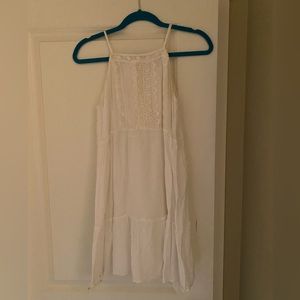 White Boho Flowy Sundress. Size S